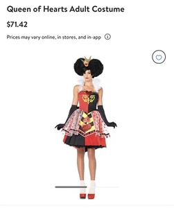 Queen of Hearts Adult Costume Size Large - Picture 1 of 8