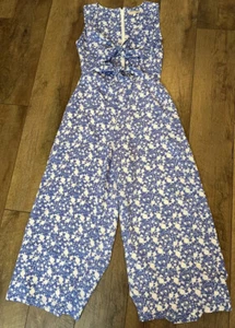 Women’s sleeveless GB jumpsuit with cut out accent size blue S - Picture 1 of 8
