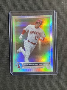 Shohei Ohtani Gold Foil 100 Career Home Runs 2022 Topps Update US92