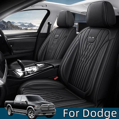 Conjunto completo de capa de assento de couro ecológico para Dodge Ram1500 Charger Attitude Caliber 5 lugares - Imagem 1 de 4