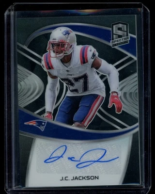 J.C. Jackson 2021 Panini Spectra #SIG-JC Signatures /60 New England Patriots - Image 1 of 2