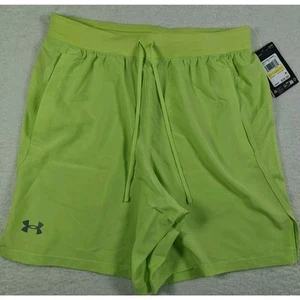 Under Armour UA Launch Shorts Men’s Size MediumYellow/Green 7” Unlined NWT - Picture 1 of 6