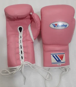 Custom Winning Lace Up Pro, Real Cowhide Leather Sparring Boxing gloves ( Pink ) - Picture 1 of 2