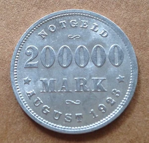 Moneda de 200.000 marcos de 1923 - Dinero de emergencia de Hamburgo - Imagen 1 de 2