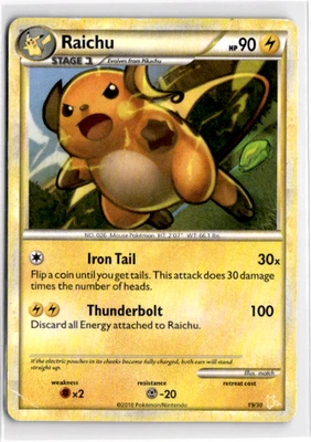 Raichu #19 Pokemon Gyarados & Raichu - Image 1 of 2