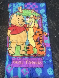 Vintage 90s Disney Winnie the Pooh Best Friends Tigger Sleeping Bag 27”x55” - Picture 1 of 10