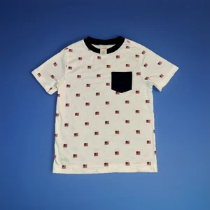 Gymboree Boys Size 5 Blue White Red American Flag Top T-Shirt Patriotic July 4th - Picture 1 of 5