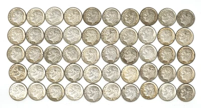 ROLL of 1964 ROOSEVELT DIMES, 90% SILVER! - Image 1 of 4