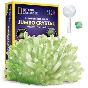National Geographic Jumbo Crystal Growing Kit - Grow Your Own Giant Glow in T... - Picture 1 of 7
