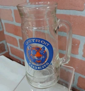 VINTAGE 1980s's Detroit Tigers 7 Inch Glass Team Logo Mug Stein - Picture 1 of 8