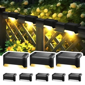 Solar Deck Lights 8 Pack Solar Step Lights, Outdoor Fence Light - Picture 1 of 5