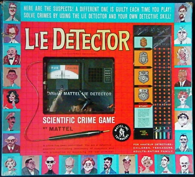 *****Vintage 1960 Lie Detector Board Game by Mattel Scientific Crime Game***** - Image 1 of 2
