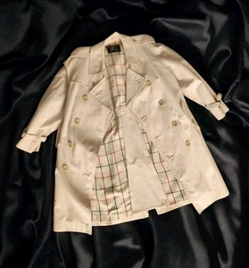 Vintage Burberrys 1960s Double Breasted Beige Trench Coat No Belt Read Size M/L - Picture 1 of 24