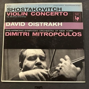 SHOSTAKOVICH Violin Concerto OISTRAKH Mitropoulos VINYL LP Columbia ML 5077  - Imagen 1 de 3
