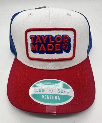 NUEVO TaylorMade Ventura Retro Trucker Hat Rojo/Blanco/Azul Envío GRATIS Foto 1 de 4