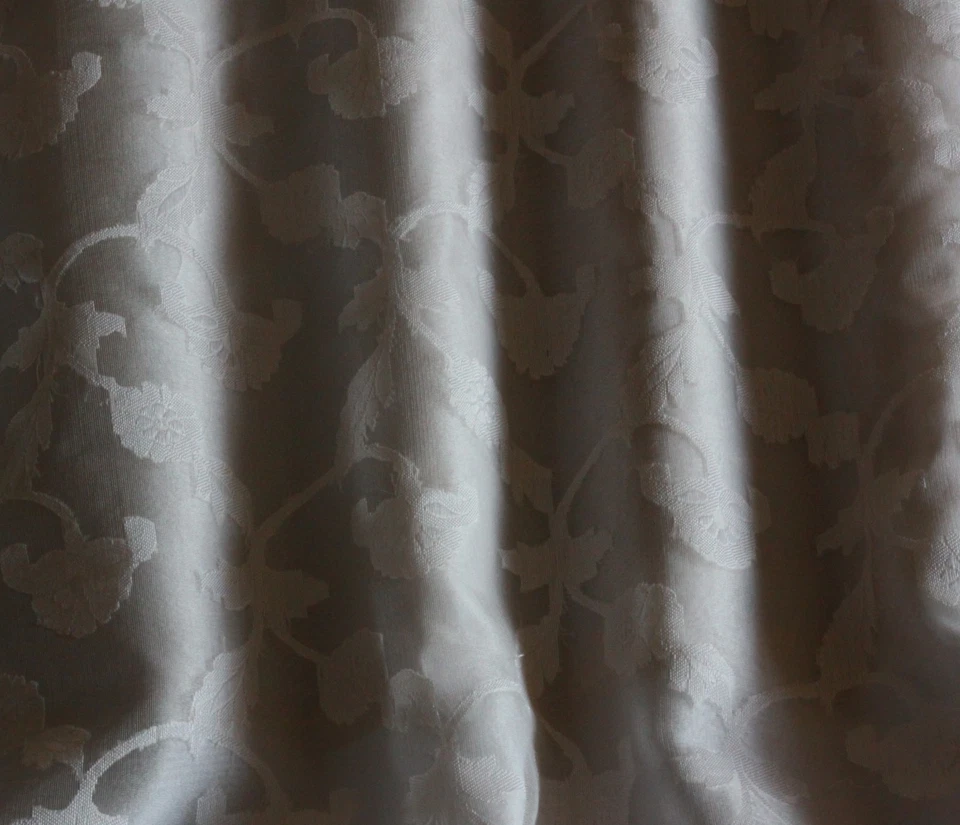 White 100% Silk Organza Fabric W/Colorful Netted Motifs 44" W, By Yard (JD-420) - Image 1 of 1