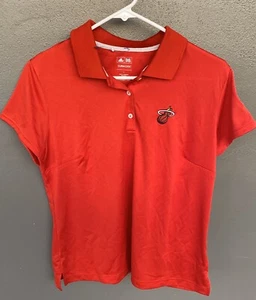 Miami Heat Red Polo Shirt Ladies Large SIZE NBA Embroidered Logo - Picture 1 of 6