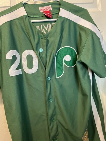 Mitchell & Ness Mike Schmidt Phillies St Patricks Green Jersey Mens Sz 48 Cover