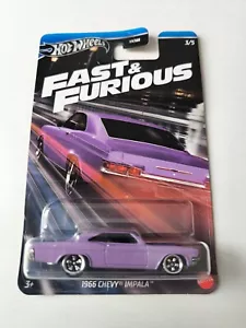Hot Wheels HW 2024 FAST AND FURIOUS 1966 CHEVY IMPALA PINK 3/5 - Picture 1 of 1