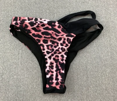 Bikini Tankini con tiras estampado de animales Traje de baño Parte inferior Mujer talla S Negro Salvaje Genial Foto 1 de 4