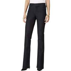 NYDJ Embellished Pocket High Rise Black Jeans Slimming Sequins Bootcut Size 8