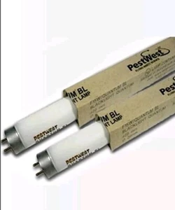 2 X PestWest 15W T8 Fluorescent Tube 438mm x 26mm UV Blacklight Fly Killer - Picture 1 of 1