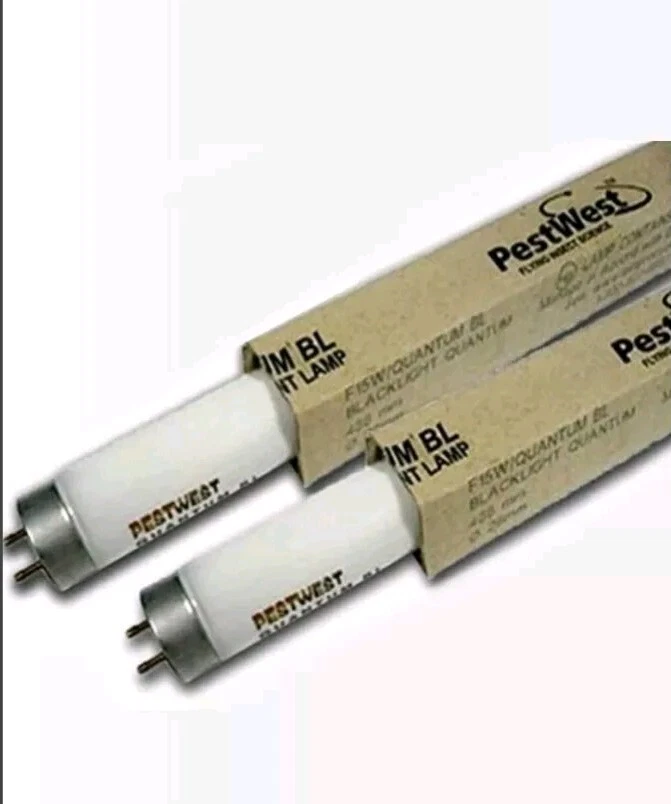 2 X PestWest 15W T8 Fluorescent Tube 438mm x 26mm UV Blacklight Fly Killer - Image 1 of 1