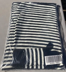 QVC Women's Winter Scarf & Gloves 2Pc Knit Set Color Black/White Size Sm/Med NWT - Picture 1 of 5