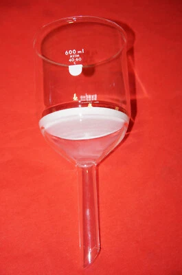 CORNING PYREX Glass Buchner Funnel, 90mm Coarse Frit, 600ml #36060-600C (NEW!) - Image 1 of 4