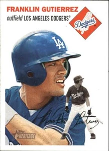 2003 Franklin Gutierrez Los Angeles Dodgers Topps Heritage Rookie Card # 52 - Picture 1 of 2