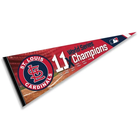 St. Louis Cardinals 11 Time Champions MLB 12 in X 30 in Pennant Cover