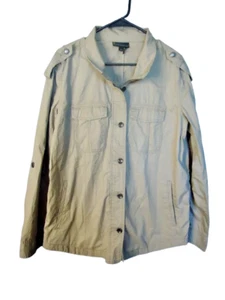 Chaqueta boho ligera I Jeans by Buffalo cremallera completa para mujer talla XL caqui - Imagen 1 de 8