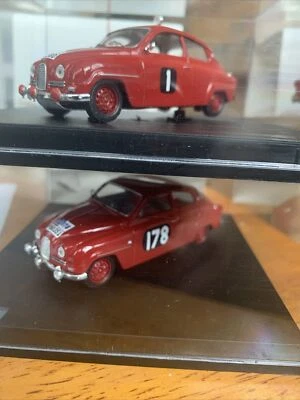 2 X SAAB 96 1960 1961 1st RAC RALLY #178 #1 CARLSSON 1/43 CAR MODELS: TROFEU - Image 1 of 4