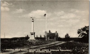 Nathan Hale School House and Joseph Spencer Mt. East Haddam Vintage Postcard JJ - Picture 1 of 2