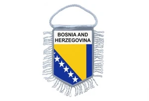 Mini banner flag pennant window mirror cars country banner bosnia herzegovina - Bild 1 von 1