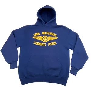 Sudadera De Colección Academia Naval Para Hombres Grande Azul Marino Sudadera con Capucha USN Tripulación Candidato Escuela - Imagen 1 de 12