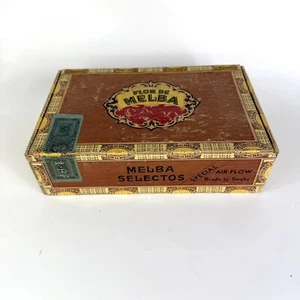 Flor De Melba scatola sigari vintage Melba Selectos 9 centesimi anni 50 francobollo fiscale - Foto 1 di 11