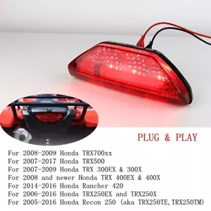 Luz trasera roja para Honda Recon 250 TRX250TE TRX250TM 2005-2016 luz de freno trasera - Imagen 1 de 11