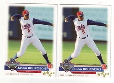 2003 Grandstand California-Carolina League All Stars Jason Bourgeois 2 Card Lot