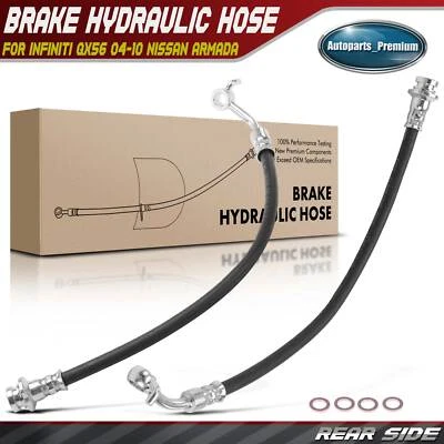 2x Manguera hidráulica de freno trasero izquierdo y derecho nueva para Infiniti QX56 Nissan Armada Foto 1 de 4