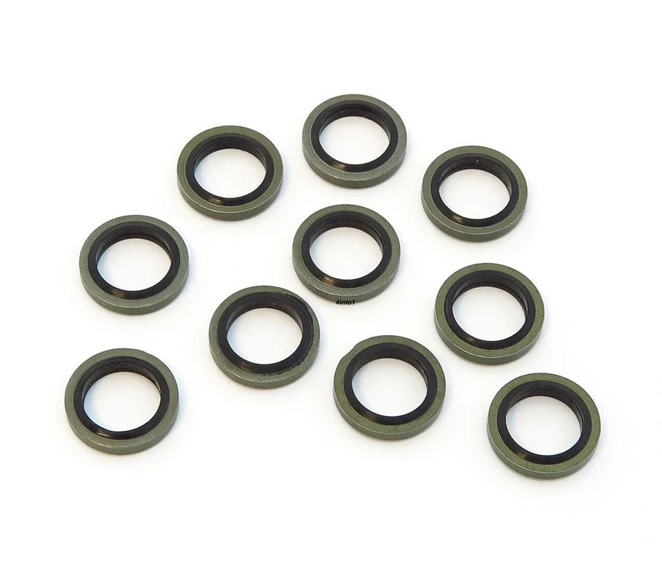 Paquete de 10 arandelas de sellado de pernos Banjo de montaje de freno 3/8" 10 mm Foto 1 de 1