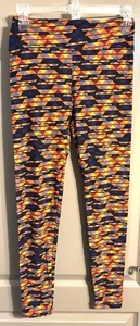 Lot Of 2 Women’s LulaRoe Legging’s One Size (OS) Multicolor Geometric, Soft! - Picture 1 of 13