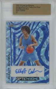 2022 Leaf OptiChrome Proof Kaleidoscope Blue Elliot Cadeau 1/1 RC Auto Rookie - Picture 1 of 1