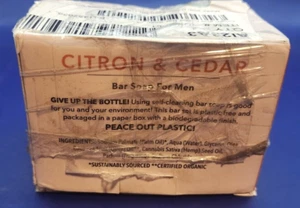 OC Hombres - Jabón en barra de citrón y cedro - Paquete de 3 (para hombres) - Abierto - Ver fotos - Imagen 1 de 5