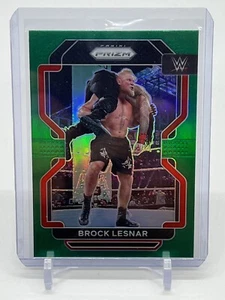 2022 Panini Prizm WWE Brock Lesner Green Prizm SP RAW Smackdown NXT WWE Legend - Picture 1 of 2
