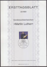 GERMANY Sc #1406 1st DAY CARD: MARTIN LUTHER, TRANSLATED OLD TESTAMENT TO GERMAN