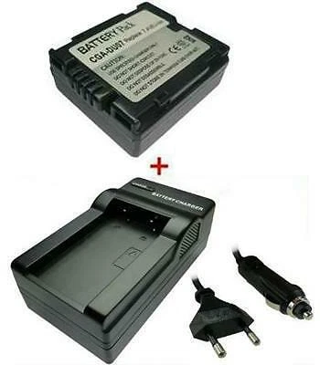 TRADE-SHOP Kompatibler Ersatz-AKKU+ LADEGERÄT für Panasonic NV-GS21 NV-GS21EG-S GS-21 EG