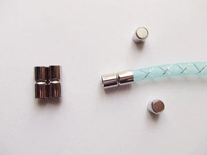 1set chiusure magnetiche calamita in acciaio inox 19x9mm  colore argento  scuro - Foto 1 di 1