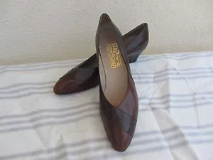 Women's Salvatore Ferragamo Brown Leather Casual or work Shoes US 9 AAA Italy - Picture 1 of 7