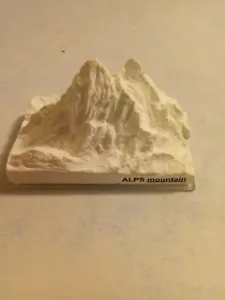 ALPS mountain model, white with base - Picture 1 of 2